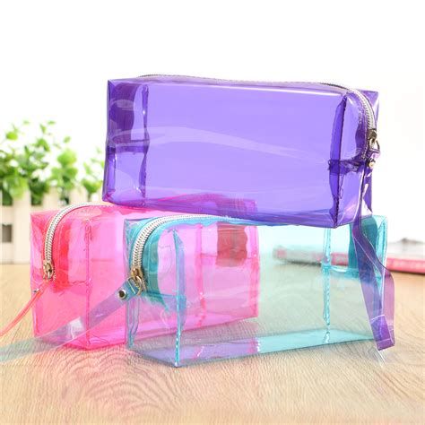 small clear plastic cosmetic bags